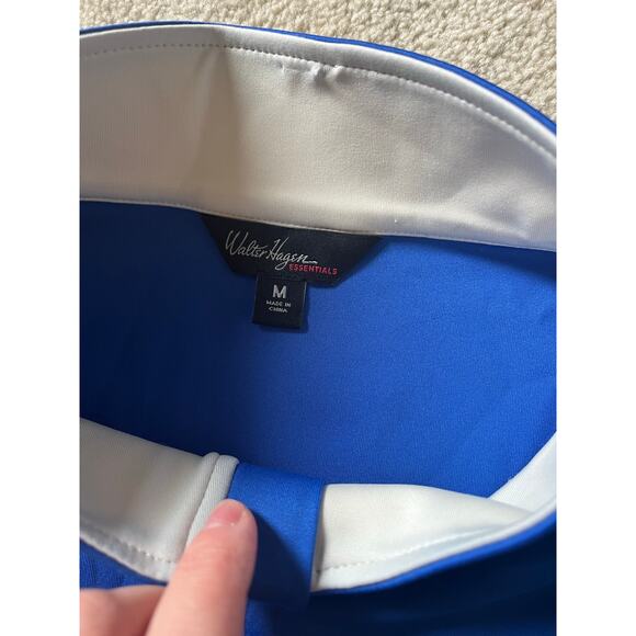 NWT WALTER HAGAN Med Men’s Golf Vests 2 Pack Neon Grn Blue 1/4 Zip - Picture 6 of 6